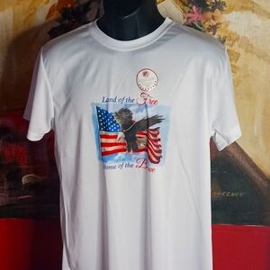 Vintage Land of The Free Home of The Brave Tee